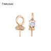 14k gold plated Jewelry Making Supplies Pendant Pearl Beads Holder Pin Pendant Connector Pendant Beads Cap for DIY Jewellery