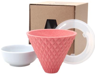 Hasami Keramik Kaffee-Filtertasse Lachs Ohne Papierfilter Leicht zu reinigen „ekubo“ (ek-00006), 2-3 Kapazität, Rosa, erforderlich,