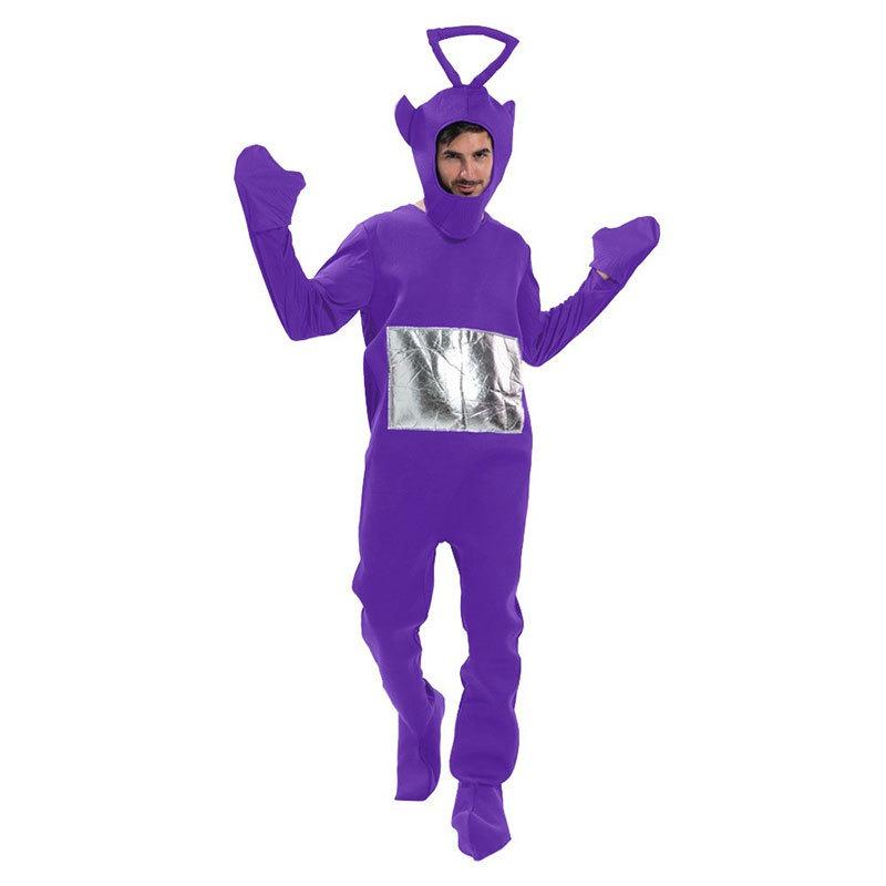 Cute Cartoon Teletubbies Cosplay Costume Jumpsuit Headgear Funny Tinky Winky Dipsy Laa-Laa Po Carnival Costume Clothes