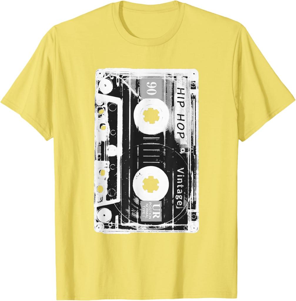 Vintage Cassette Tape Hip Hop Music 80s 90s Retro Distressed T-Shirt