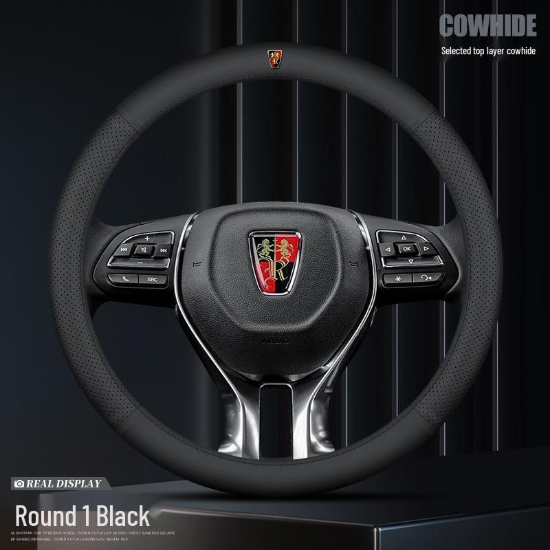 Genuine Leather Steering Wheel Cover for Roewe RX5/I5/I6/RX8/RX3/Ei5/Ei6/New Energy