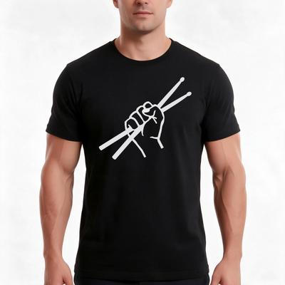 Drum Fist Drum Sticks Drummer Gift Tshirt Summer Casual Cotton Tee Oversized Streetwear Tops Vintage Graphic Print