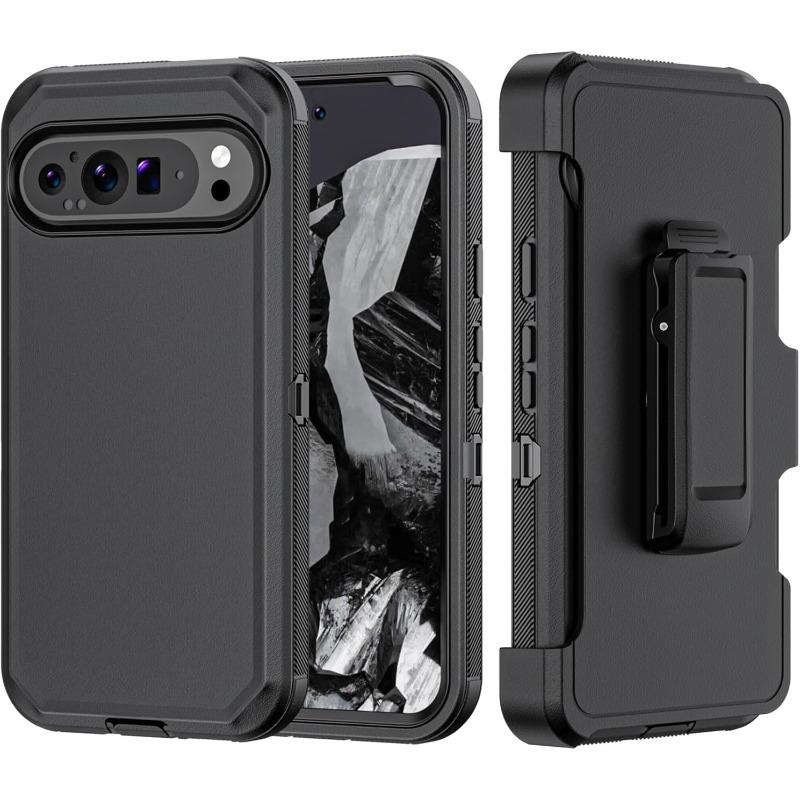 Prémiový odolný kryt na telefon vojenské kvality pro Google Pixel 10 9 8 Pro XL s klipem Pevný nárazuvzdorný pancéřový chránič Cell Cover
