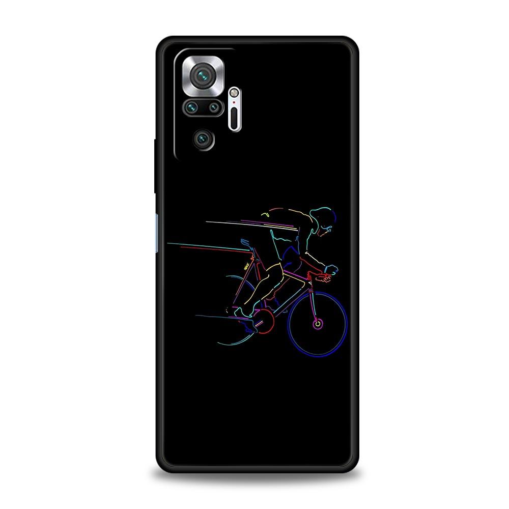 Mountain Bike Cycling Art Phone Case For Xiaomi Redmi Note 13 12 5G 11 10 Pro Plus 4G 9S 9 8 7 9T 13C 12C 10C 9C 9A Soft Cover