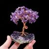 Fengshuis Crystal Bonsais Money Tree with Amethysts Cluster Base for Wealth and Prosperity Home Office Desktop Decors