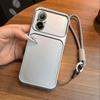 Luxury Big Window Phone Case with Lanyard for realme C67 Premium Textured Casing