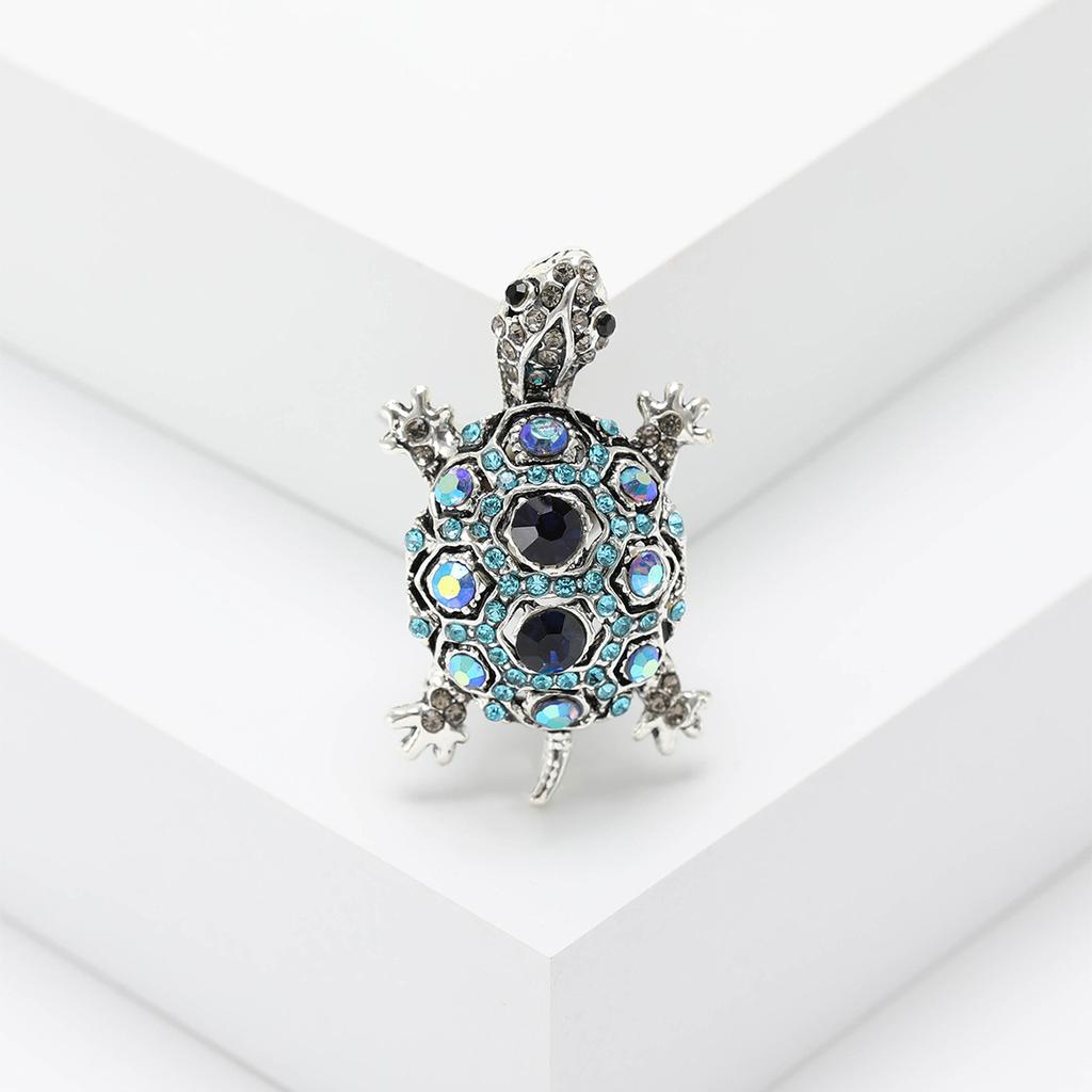 Broșă broșă broșă țestoasă cu stras de modă, personalitate creativă, accesorii de îmbrăcăminte pentru animale