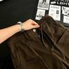 Tooling jeans men's American retro big pocket straight-leg pants slim pants
