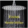 8-inch Round Ultra-Thin Stainless Steel Rain Shower Head