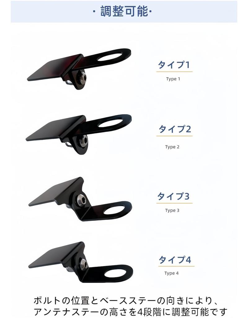 Yootron Motorcycle Mirror Hole Stay ETC Antenna Stay Drive Recorder
