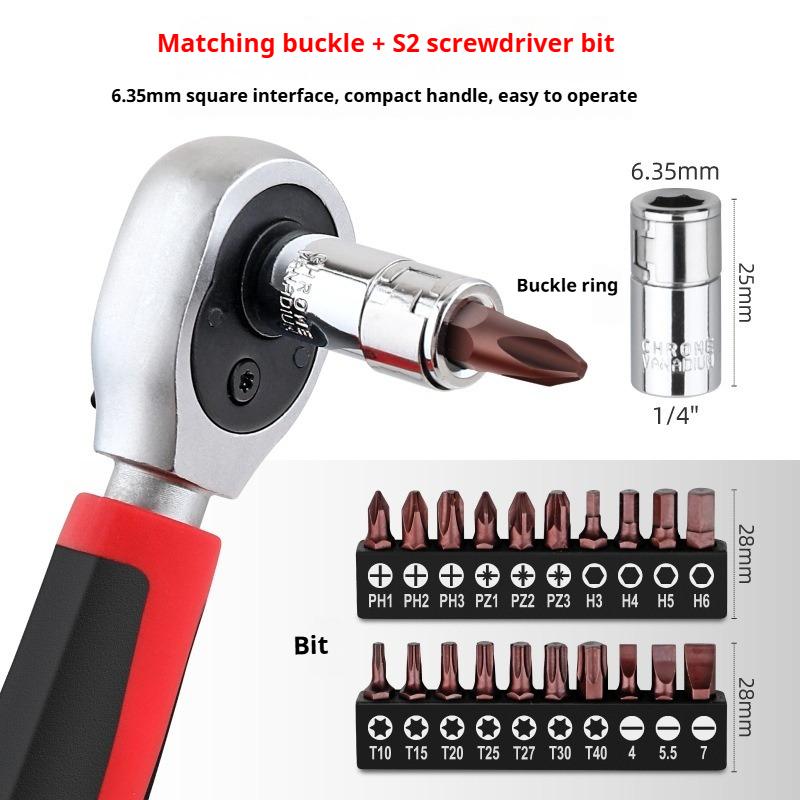 35pcs Mini Socket Wrench Flat Cross Hex Plum Blossom Quick Ratchet Screwdriver Set