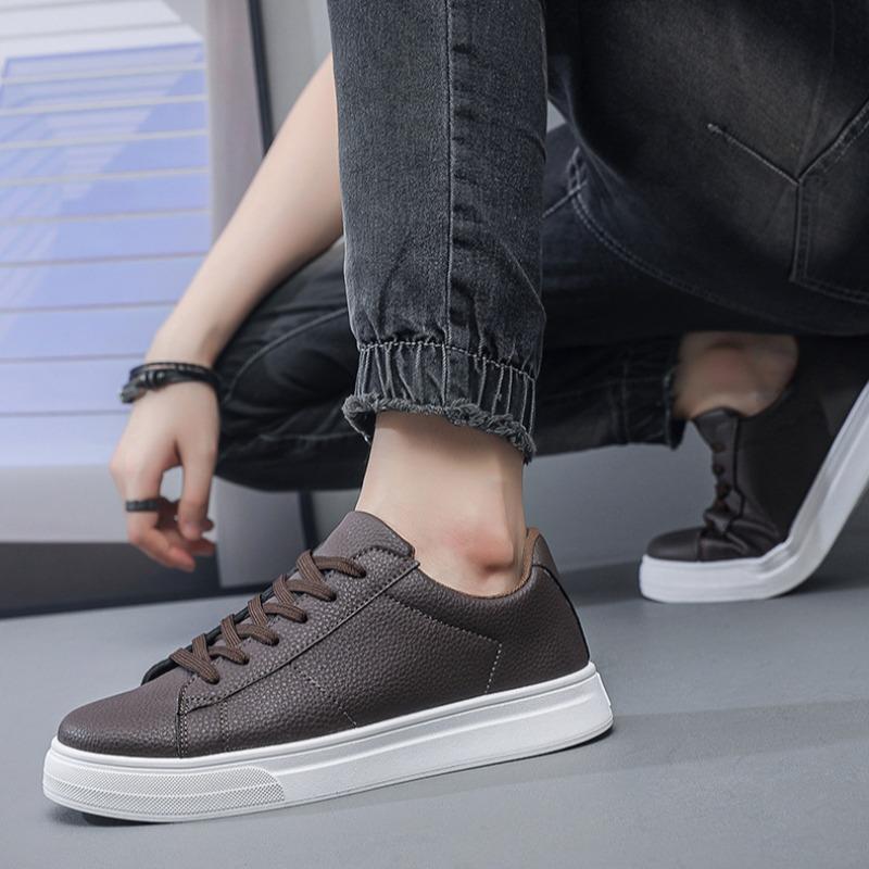 Spring Solid Color Fashion Casual Shoes Academy Style Flat Bottom Breathable Walking Shoes Lightweight Sneakers Tenis Masculino