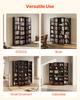 VEVOR Media Storage Cabinet, 6-Tier DVD Shelf Organizer, 610 X 368 X 1270 Mm Multimedia Storage Organizer for CDs, DVDs, Books, Games