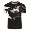 Summer Men's Casual Loose Size Graphic Jujutsu Kaisen Print Round Neck Short Sleeve T-shirt Top
