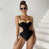 Womens One Piece Swimsuit With Underwire Support High Cut Backless Stretchy Solid Color Swimwear Pool Beach Vacation