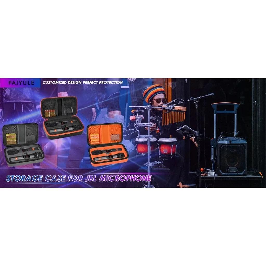 Wireless Microphone Case for JBL Wireless Two Microphone System Universal Handheld Dual Mic Travel Bag for Singing Karaoke