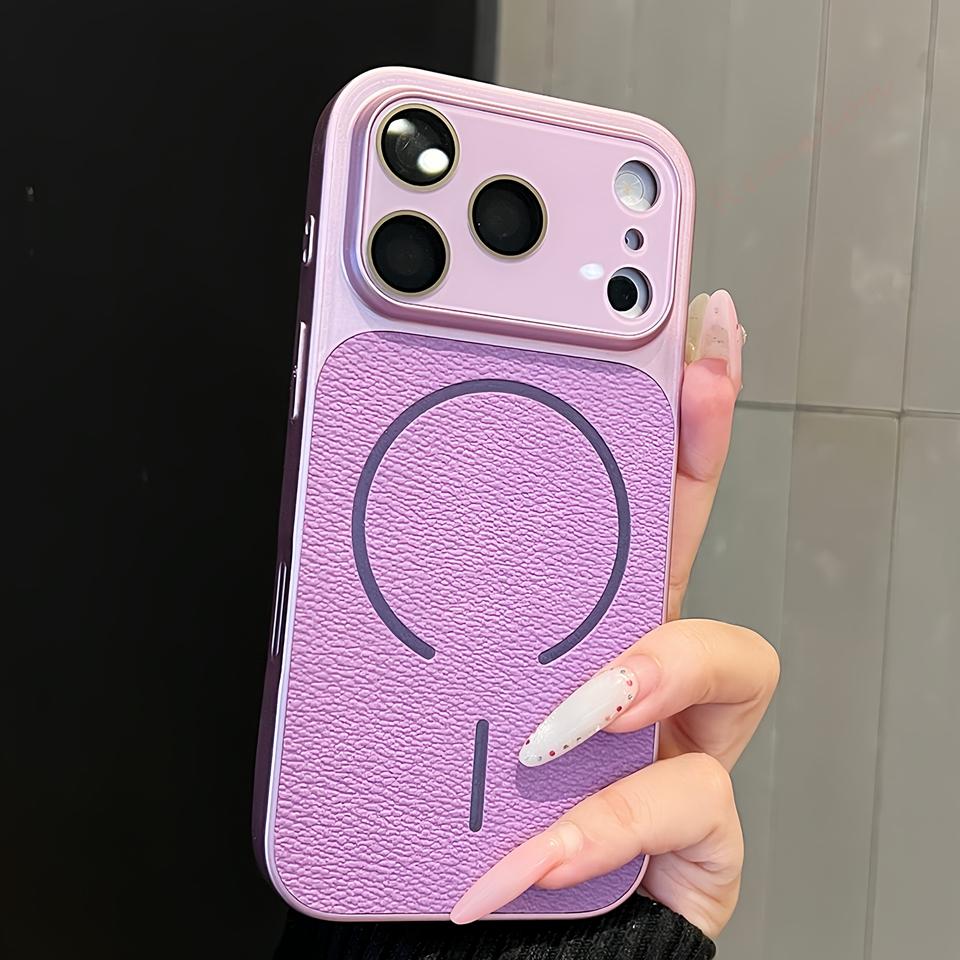 PU Leather Magnetic Official Phone Case For iPhone 17 13 14 15 16 Pro Max Air Magsafe Wireless Charge Shockproof Protector Cover