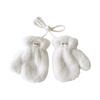 1 Pair Warm Windproof Winter Mittens Thickened Lamb Velvet Hanging Neck Gloves  Boys Girls