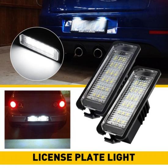 2pcs  LED License Plate Light Tag Lamp 6000K For Volkswagen Passat Porsche