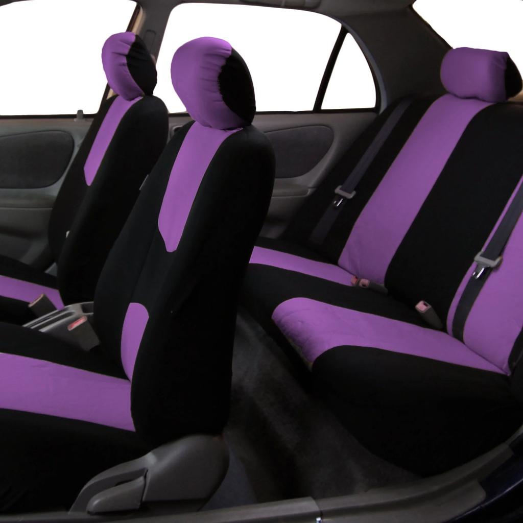 Universal Flat Cloth Car Seat Cover Non-slip Design Front Set