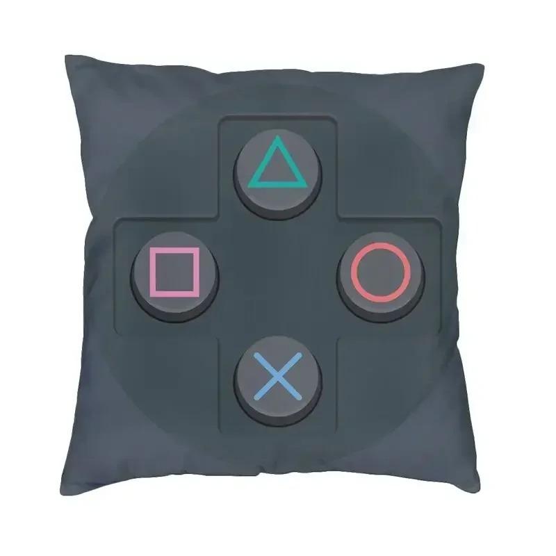 Home Decor Retro Gaming Icons Pattern Pillow Cover Pattern Cushion Cover Suitable for Sofa Bedroom Car Pillow Cover