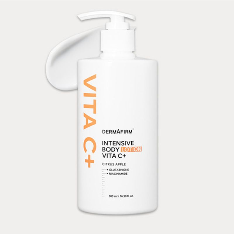 DERMAFIRM Intensive Body Lotion Vita C Plus 500ml Body Tone Care Whitening Care FREE