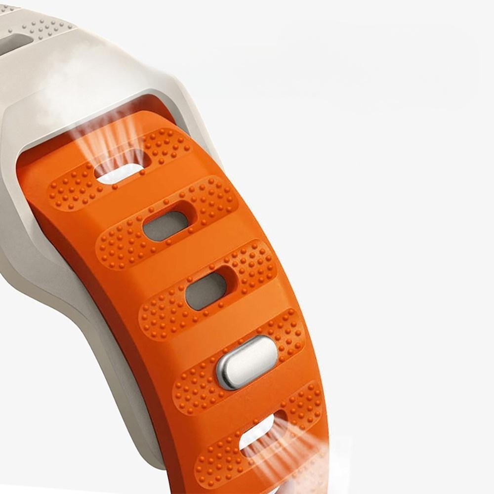 Universal Silicone Strap 20mm, Orange / Cream
