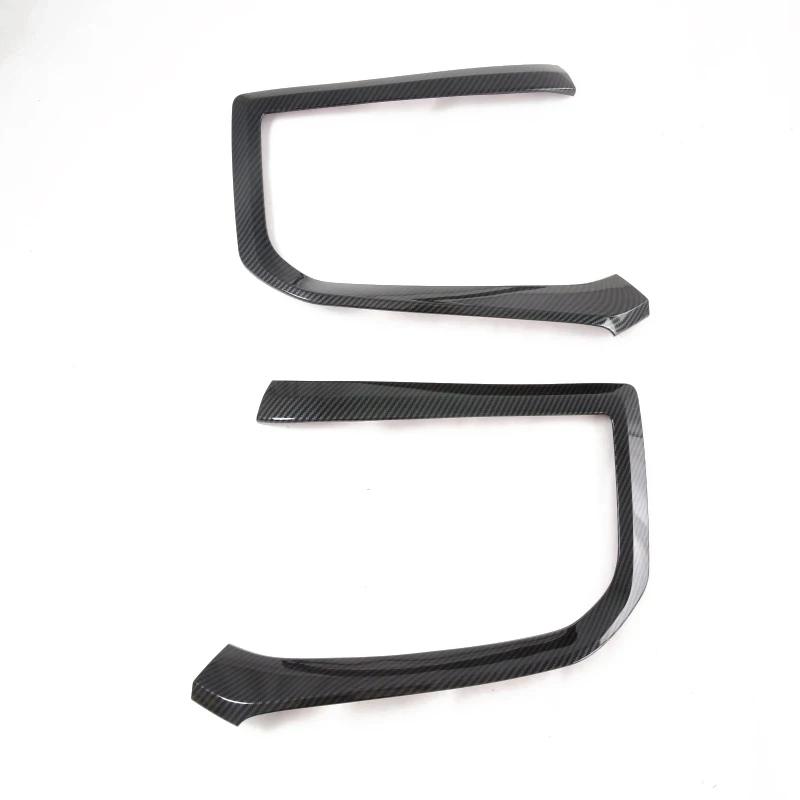For KIA Mohave Borrego ABS black Front Head Light Lamp Eyebrows Trims Headlight Covers Lamp Hood cover
