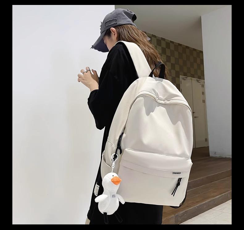 Girls' Fashion College-Style Backpack: Large Capacity, Casual Travel, Junior High School, or Couples