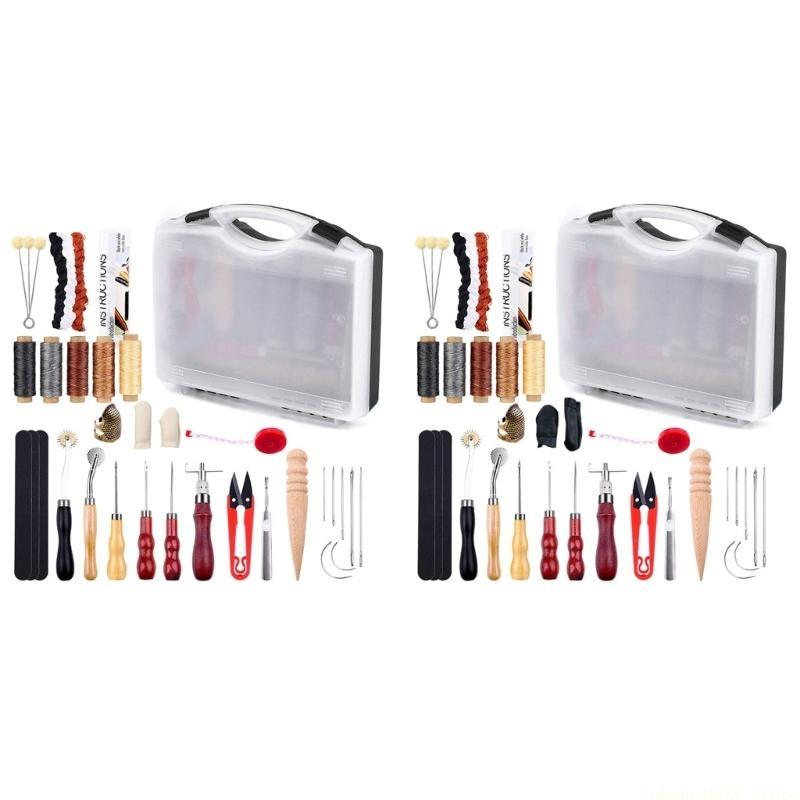 QX2E Leather Craft Tool Hole Hand Sewing Stitching Carving Working Crafting