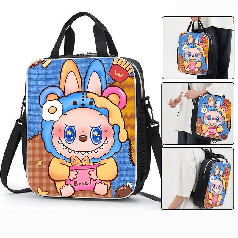 15 stylů LABUBU Školní taška Crossbody taška Batoh Nákupní taška Kreslená Roztomilá Velkokapacitní Studentská Doučovací taška Taška pro základní školu