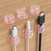 6Pcs Cable Organizers for Desk Invisible Cord Holder with Strong Suction Cup Automatic Locking & Release Cable Clip