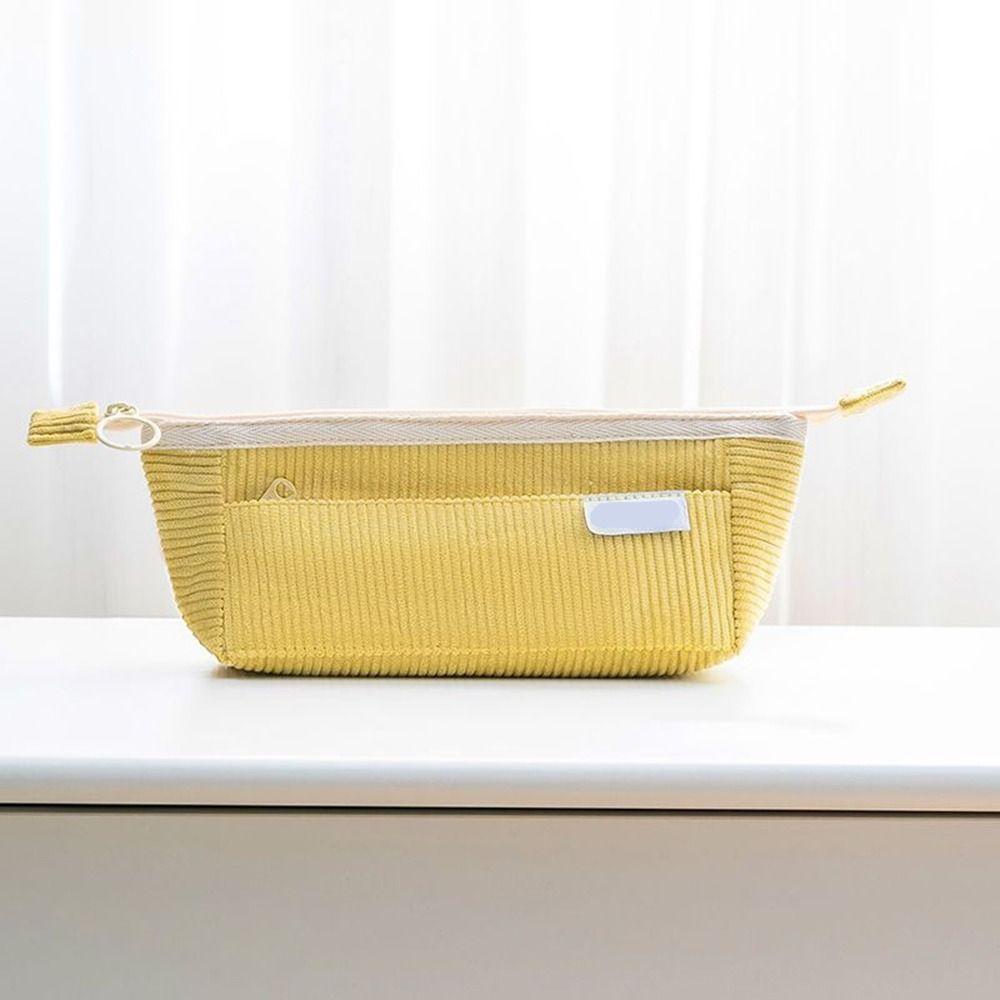 

Чехол для канцелярских принадлежностей на молнии, вельветовый держатель для канцелярских принадлежностей, модный пенал для офиса