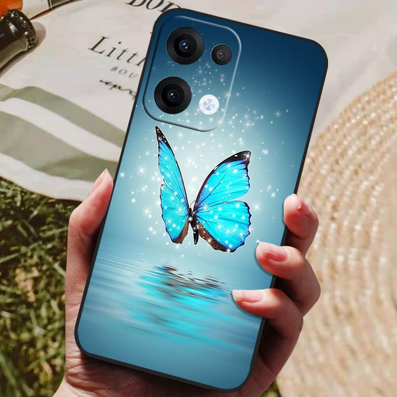 For Oppo Reno 13 Pro Case Black Silicone TPU Soft Phone Cover for Coque ppo Reno13 Pro 13Pro 5G Protective Back Shells Fundas