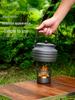 Windproof Mini Outdoor Camping Alcohol Stove with Solid & Liquid Fuel Compatibility