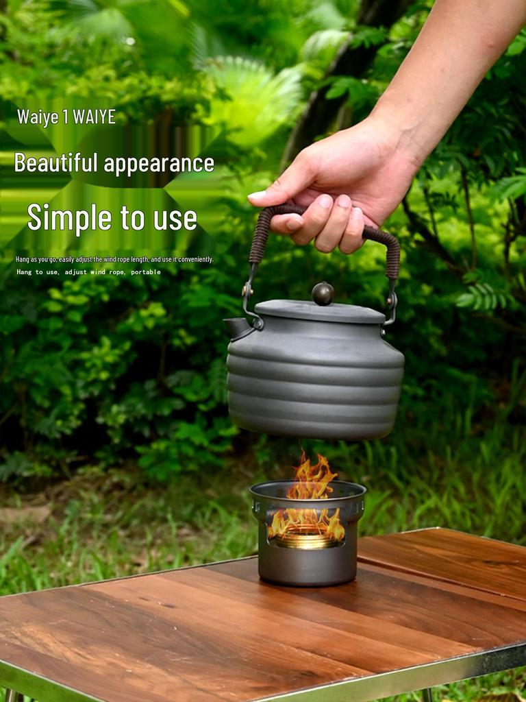 Windproof Mini Outdoor Camping Alcohol Stove with Solid & Liquid Fuel Compatibility