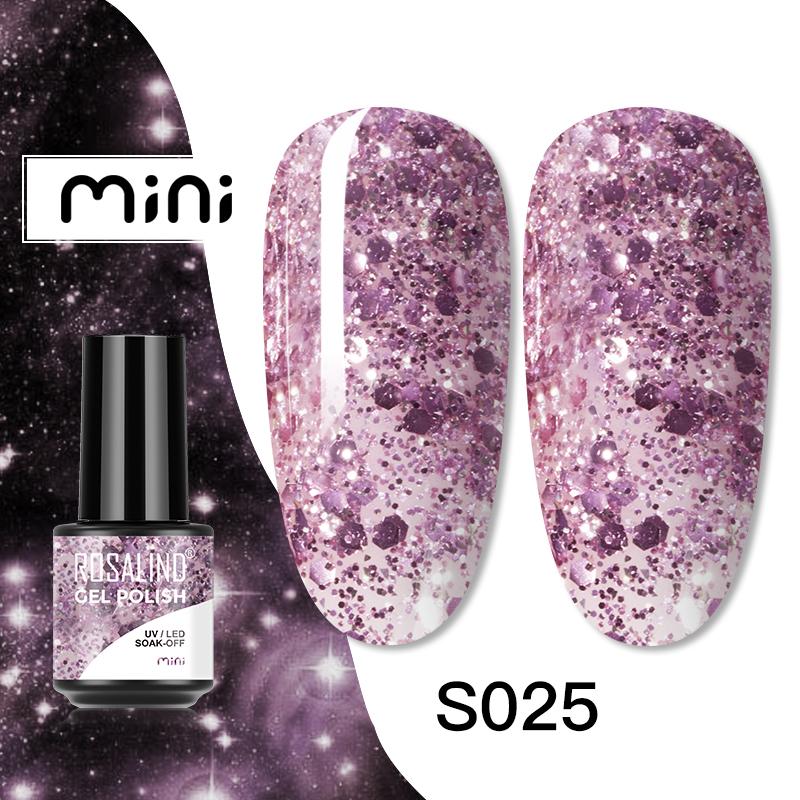 ROSALIND Mini Pure Color Gel 80 Colors Nail Polish Soak Off UV LED Gel Polish Varnish Lacquer Semi Permanent Base Top Coat For Nail Art Design