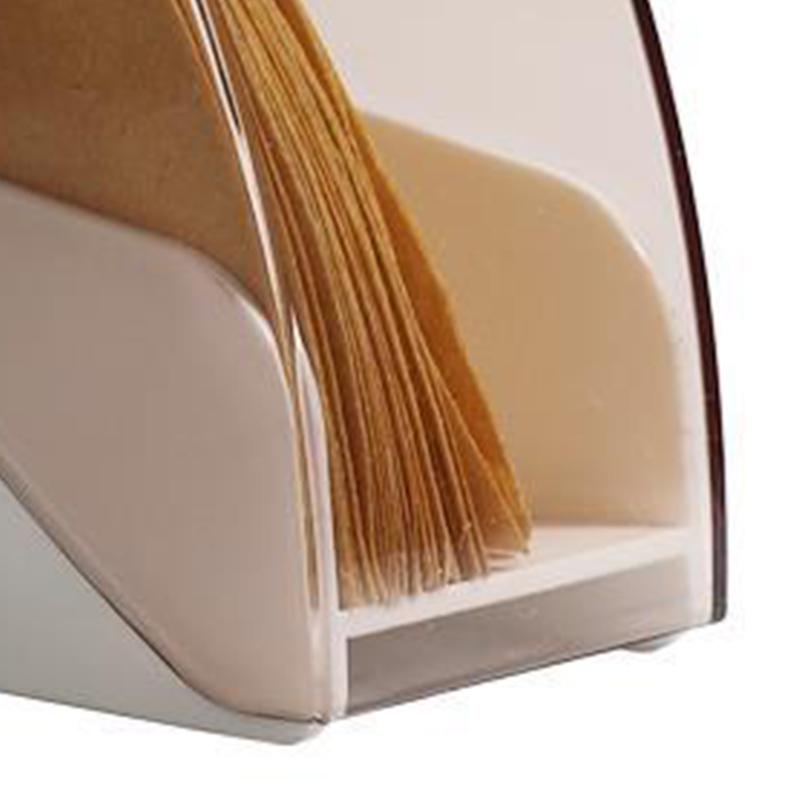 Plastic Coffee Filter Holder with Cover Filter Paper Dustproof Storage Box Dispenser Rack White