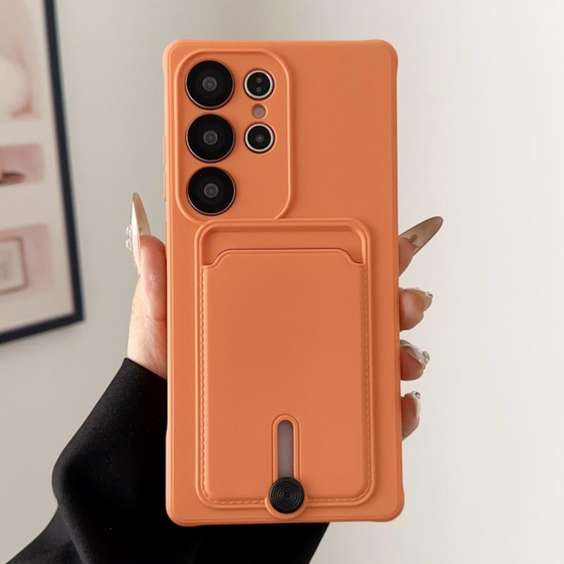 Miękkie silikonowe etui do Samsung S25 S24 S23 S22 S21 Ultra Plus FE Etui portfel z miejscem na karty do Samsung A56 A55 A72 A36 A53 A35 A54