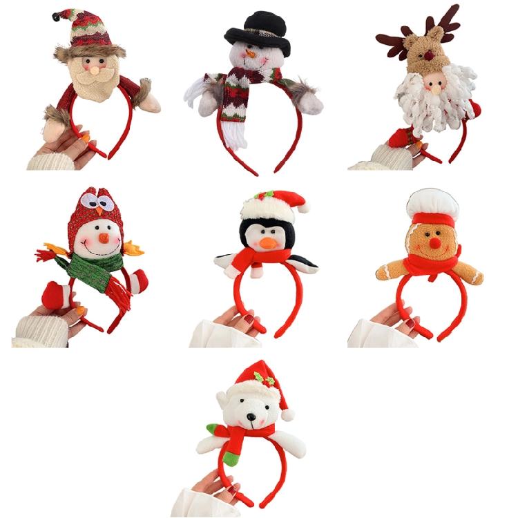 Xmas Snowman Hair Hoop Gingerbread Man Headband Lovely Christmas Hair Ornaments