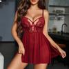 European and American New Nightgown Ultra-thin Lace Mesh Suspender Female Temptation Pajamas