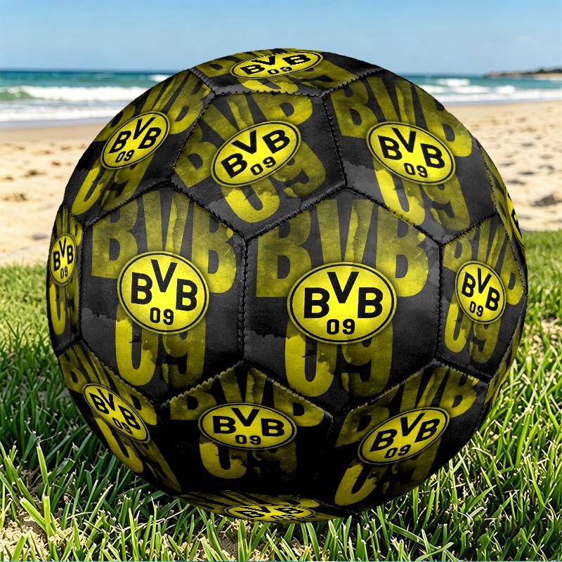 Borussia Dortmund Print Maat 5 Voetbal, PU Slijtvast Voetbal voor Wedstrijdtraining en Dagelijkse Oefening, Verjaardagscadeau voor Voetbalfans