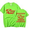 Pizza Planet Print Graphic T Shirt Summer Unisex Fashion Oversized T-shirt Unisex 100% Cotton Short Sleeve T Shirts Tops Streetwear