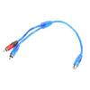 Car Mp3 Audio Rca Y Splitter 1Rca Female To 2Rca Male Adapter One Female To Two Male Cord Converter For Car Audio Amplifier