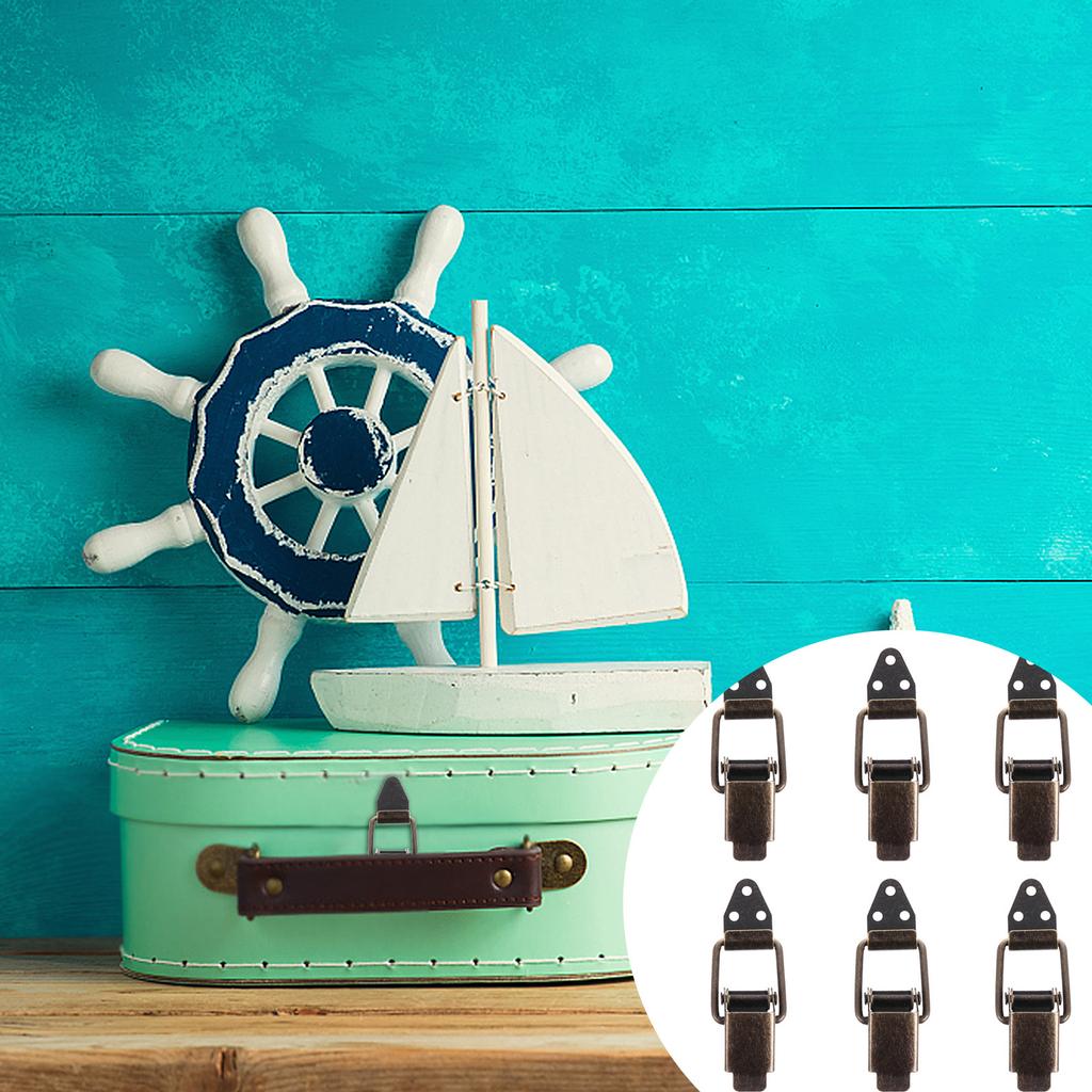 12 Stück Retro Grün Bronze Kippverschluss Eisen Federbelastet Riegelverschluss für Aufbewahrungsbox Kofferverschluss Kippverschluss