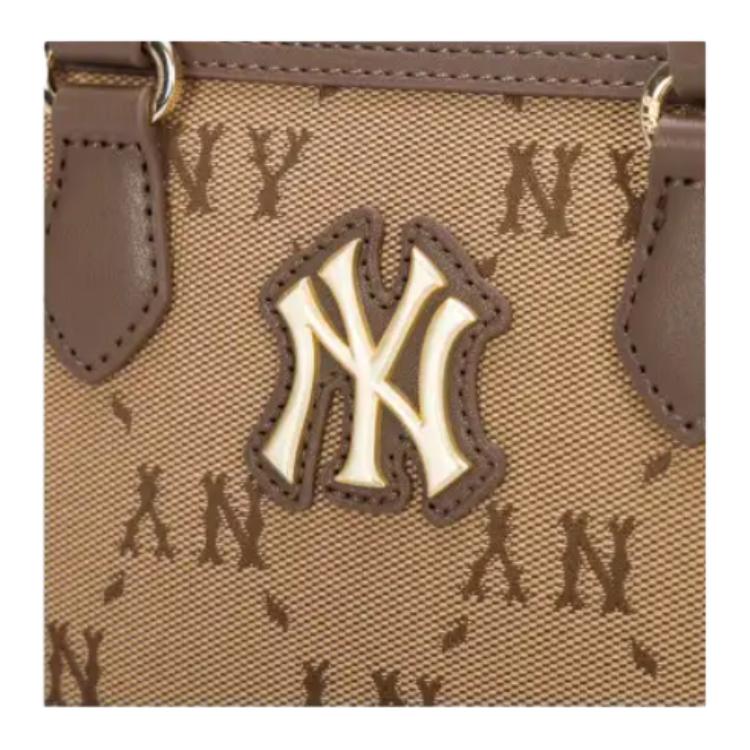 MLB New York Yankees Vintage Classic Commuter Tote Bag Women Tote Bag Brown 7ACRM036N-50BRS