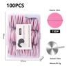 Nail Art Sand Disc for Polishing, Shaping, and Filing Extension Nails - 100 Pieces