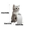 Wall Mount Toilet Paper Roll Holder Resin Decorative Cat Shape Paper Stand Funny Animal Roll Storage Rack for Kitchen Bathroom