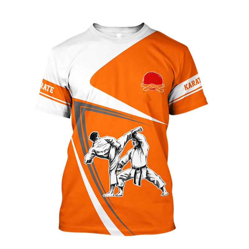 Sport Summer Men'S T-Shirt Wrestling Taekwondo Casual Sport O Collar Quick Dry Loose Short Sleeved Fashion Street Fitness Top