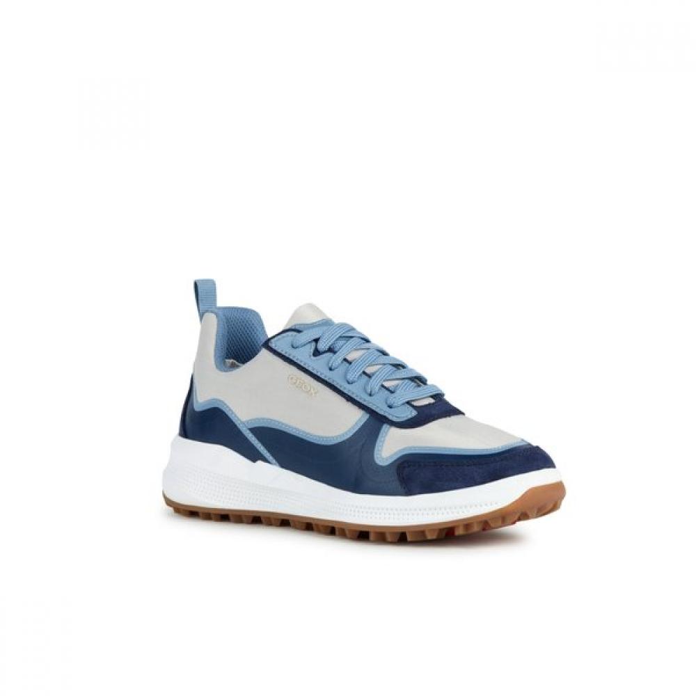 Geox Women New S S Comfort Daily SneakerS Navy Gray w1x35fx3S21